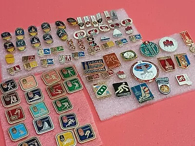 Olympiad 80 Moscow 76 Badges Olympic USSR Sports Bear Propaganda Russia Misha • $110