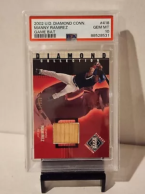 2002 Upper Deck Diamond Connection 418 Manny Ramirez Game Bat PSA Gem Mint 10 • $99.99