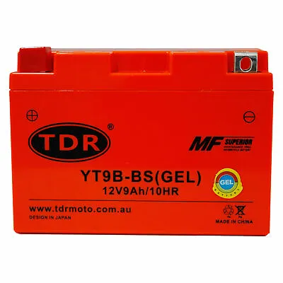 GEL BATTERY 12V 9AH YT9B-BS YT9BBS For 2001 2002 2003 2004 2005 Yamaha YZF-R6 • $61.95