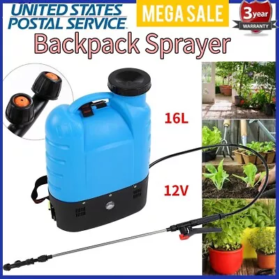 16L Electric Backpack Sprayer Agricultural High Pressure Gardening Spray Tool US • $59.99