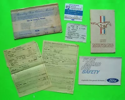 Original 1967 FORD MUSTANG OWNER MANUAL KIT IN POUCH W/ OWNER CARD + EXTRAS Xlnt • $43