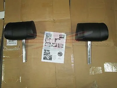New Pair Of Complete Black Head Rests Headrests MGB 1970-80 Made In The UK • $279.95