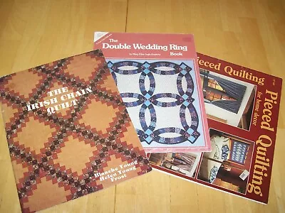 Lot 3 Vintage Classic Quilt Design Pattern Booklets Irish Chain Wedding Ring • $14.99