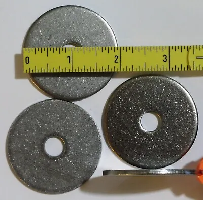 (3) 3/8x2 Inch Extra Heavy 1/8 (.125 Inch) Thick Stainless Steel Fender Washers • $10.38