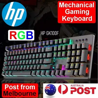 HP RGB Mechanical Gaming Keyboard USB Wired Rainbow Anti Ghosting Key Game AU • $39.99