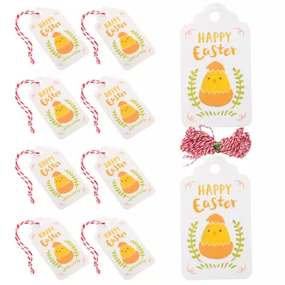  100 Pcs Chick Gift Tag Easter Party Decorations Paper Tags Sticker • £7.46