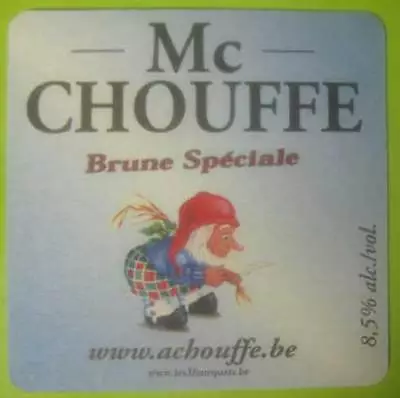 LA CHOUFFE Mc CHOUFFE Beer COASTER Mat With Elf BELGIUM Blonde Speciale • $3.50