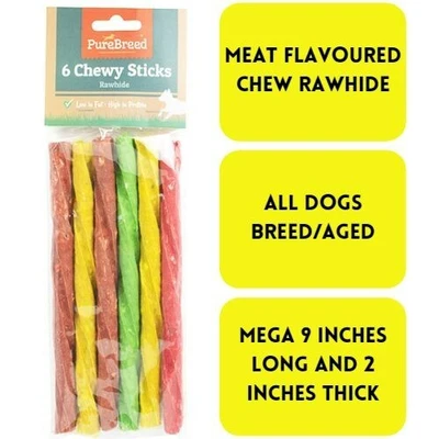 £5.99 • Buy 2x 8-9  Large Jumbo Rawhide Munchy Assorted Snacks Dog Chews Twists Rolls Stick
