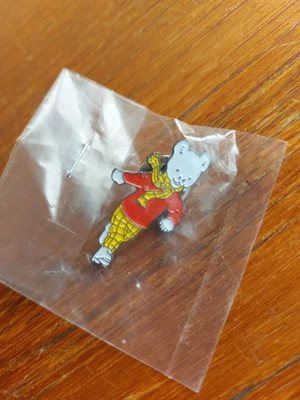 £2 • Buy Vintage Rupert The Bear Stud Pin Badge New Sealed Express 