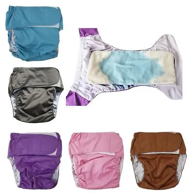 Adult Cloth Diaper Nappy Reusable Washable Incontinence Diaper For • £12.76