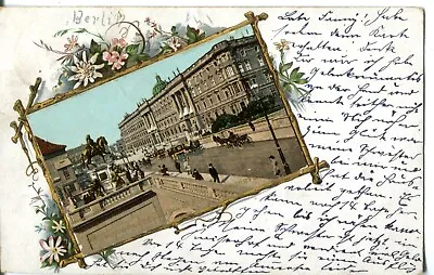 £3.07 • Buy Germany AK Berlin 10178 - Kurfurstenbrucke 1900 Vintage Frame Postcard