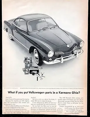 Volkswagen Karmann Ghia Vintage 1963 Print Ad • $8.32
