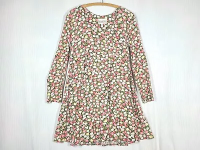 Vtg 90s Rose Floral Mini Dress Oversize Wet Seal Clueless Mall Retro M Rayon USA • $49
