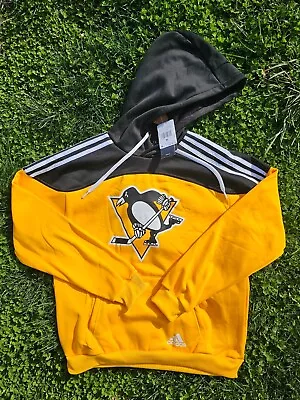 NEW Adidas Pittsburgh Penguins Men's Aeroready Size M Hoodie HM3026 NHL Hockey  • $52.99