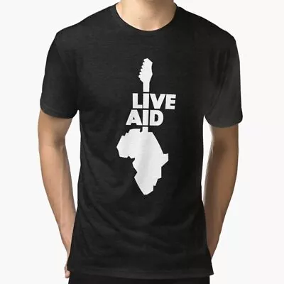 Live Aid Heathered Retro Shirt Vintage Graphic Unisex T-Shirt Size S-5XL • $26.99