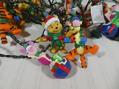 Vintage Winnie The Pooh Christmas String Lights Piglet Tigger SET OF 2 T3 • $24.99