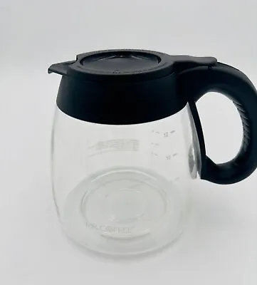 12 Cup Glass Replacement Pot Carafe For Mr. Coffee Maker Black Lid Handle • $9.98