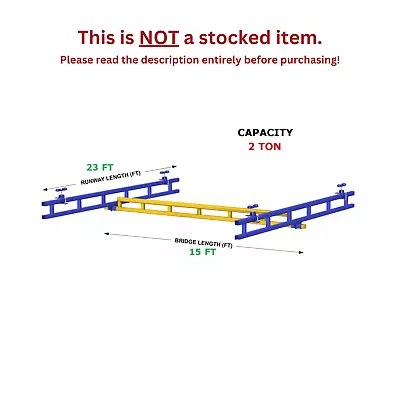 Gorbel Ceiling Mounted Bridge Crane - 2 Ton Capacity Glcs-4000-15-23 • $10265