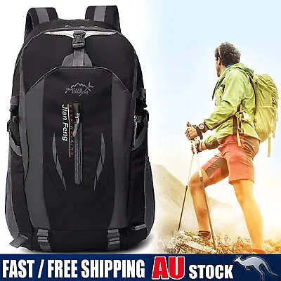 40L Hiking Camping Bag Large Waterproof Backpack Outdoor Travel Luggage Rucksack • $17.49