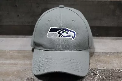 Seattle Seahawks Strap Back Dad Hat Cap Men Adjustable Gray NFL Team Apparel • $9.49