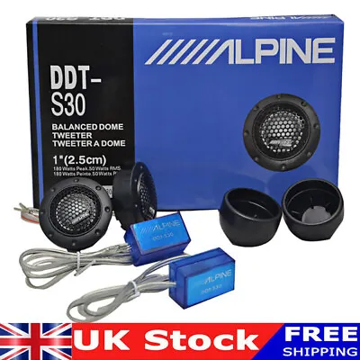 25MM 360W Dome Balanced Car Stereo Speaker Audio Tweeter Crossove ALPINE DDTS30' • £14.88