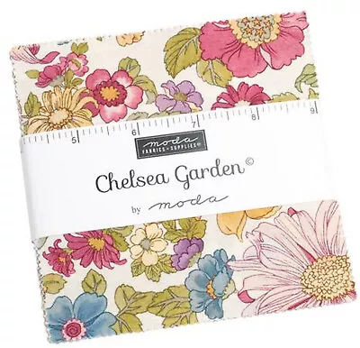 Chelsea Garden Moda Charm Pack 42 100% Cotton 5  Precut Fabric Quilt Squares • $15.99
