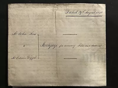 1842 Indentured Mortgage Deed Messuage In Droitwich Worcestershire￼ ￼ • £30