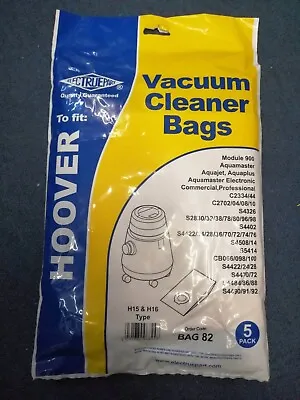 5 X HOOVER VACUUM BAGS H15+ H16 Type FOR AQUAJET AQUAMASTER  AQUAPLUS BAG82 • £7.49