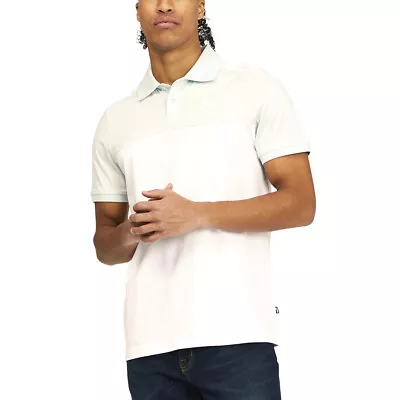 Puma Essentials+ Block Short Sleeve Polo Shirt Mens White Casual 670556-02 • $14.99