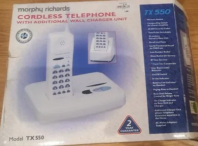 Vintage Morphy Richards TX 550 Home Wall Desk Cordless Telephone • £20