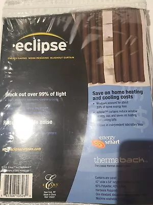 Eclipse Black Out Brown Curtains 42” X 54  • $13.50