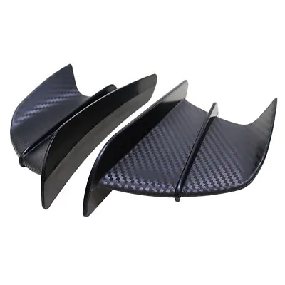 $14.99 • Buy Motorcycle Body Side Winglet Air Deflector Wing Spoiler Accessories Carbon Fiber