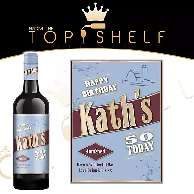 £3.30 • Buy Personalised Red Jam Shed Shiraz Wine Bottle Label Any Name / Occasion