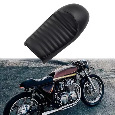 For Moto Guzzi Suzuki Kawasaki Black Motorcycle Hump Cafe Racer Seat Custom US • $59.82