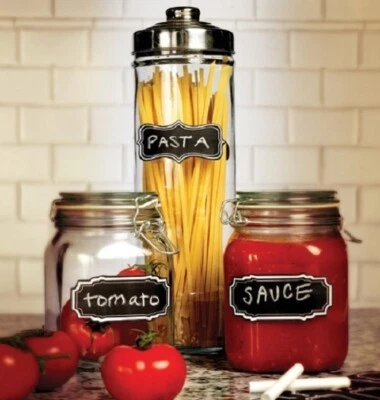 $9.95 • Buy WALLIES CHALKBOARD LABELS Stickers 10 Decals For Jelly Mason Jar Glass Container
