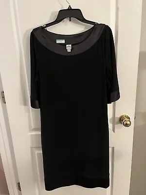 Sangria Black Cruise Dress Cocktail Size 14 L Has Pockets Classy Looking • $19.99