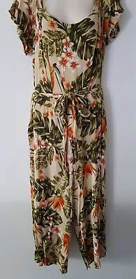 Ladies*city Chic* Culotte*floral Jumpsuit*wide Leg*size Xs*preloved * • $29.99