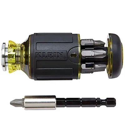 Klein Tools 32308 Multi-bit Stubby Screwdriver Impact Rated 8-in-1 Adjustable • $19.36