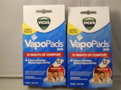 Vicks VapoPads Refill Pads VSP-19 Menthol Vapor 12 Ct Each ( 2pk Bundle) • $19.18