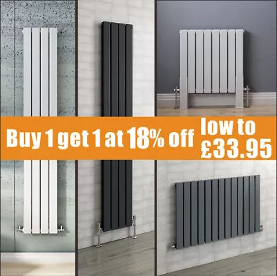 Modern Flat Panel Radiator Vertical Design Tall Upright Central Heating Radiator • £42.99