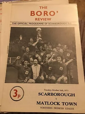 Scarborough V Matlock Town 1973/74 NPL • £2.49