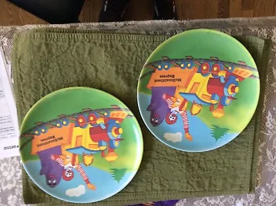 1985 McDonald's McDonaldland Express Train Plate Ronald & Grimace Melamine • $8