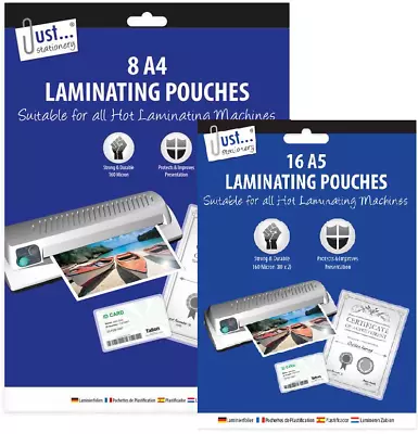A4 / A5 Laminating Pouches Gloss 140 Micron Laminator Laminate Sheets • £3.39