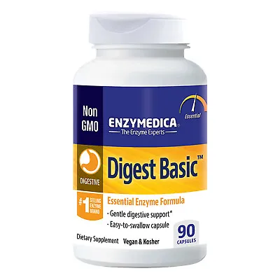 Enzymedica Digest Basic 90 Capsules Gentle Digestive Support Vegan Kosher • $16.49