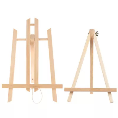  2pcs Indoor Painting Showing Easel Stand Foldable Art Easel Painting Display • £10.98