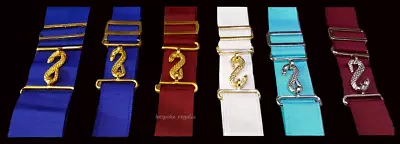 Masonic Regalia-MASONIC APRON BELT/ EXTENDERS ALL RANKS AND COLORS) GOOD QUALITY • £5.49