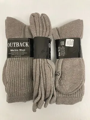 Cabela's OUTBACK Men's Merino Wool Hunting Socks Large 4 Pairs Free Shipping • $24.99