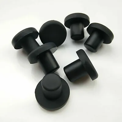 £1.96 • Buy Black Solid Round Hole Plug Silicone Rubber Blanking End Caps Seal Bung 3~15mm