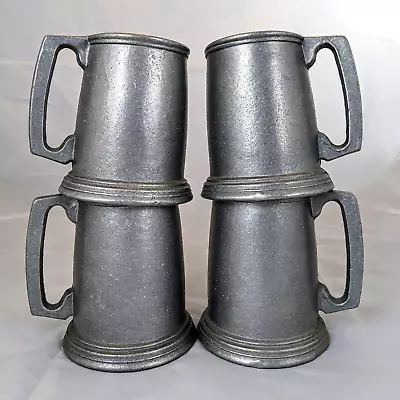 Set Of 4 - Vintage Olde Bradford & Co. Pewter Metal Beer Mug Stein Tankard Cup • $49