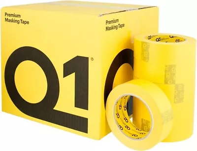 Q1 - 1-1/2 Inch Premium Automotive Yellow Masking Tape - Case Of 24 Rolls • $99.95